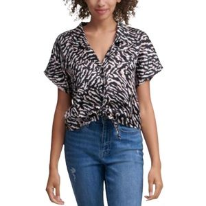 Calvin Klein Jeans Tie-Front Dolman Sleeve Top